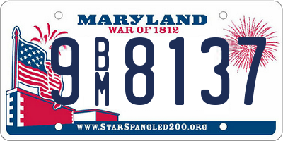 MD license plate 9BM8137