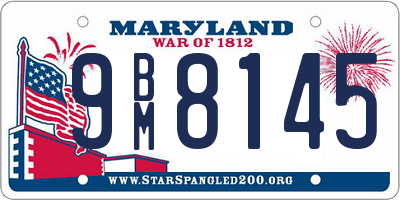 MD license plate 9BM8145