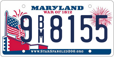 MD license plate 9BM8155