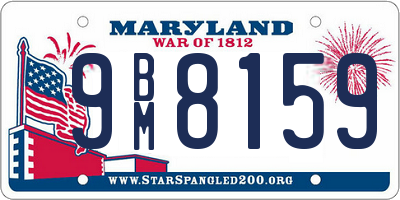 MD license plate 9BM8159