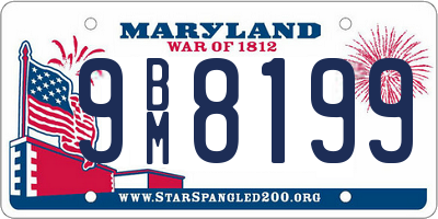 MD license plate 9BM8199