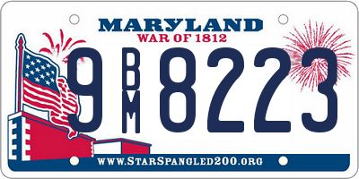 MD license plate 9BM8223