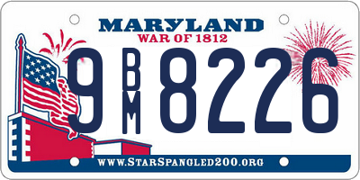 MD license plate 9BM8226