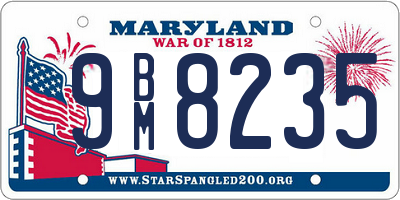 MD license plate 9BM8235