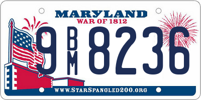 MD license plate 9BM8236