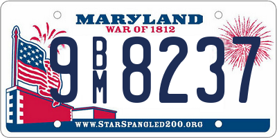 MD license plate 9BM8237