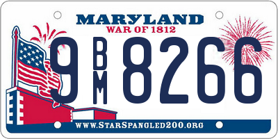 MD license plate 9BM8266