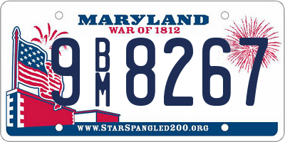 MD license plate 9BM8267