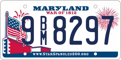 MD license plate 9BM8297