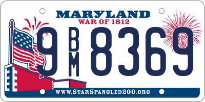 MD license plate 9BM8369