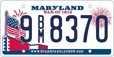 MD license plate 9BM8370