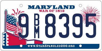 MD license plate 9BM8395