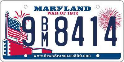 MD license plate 9BM8414