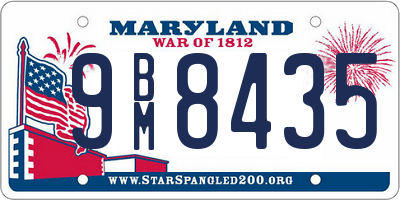 MD license plate 9BM8435