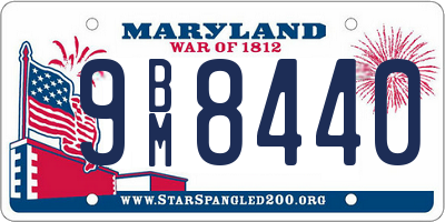 MD license plate 9BM8440