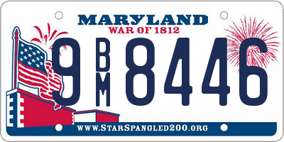 MD license plate 9BM8446