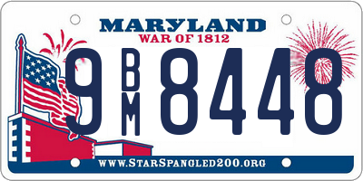 MD license plate 9BM8448