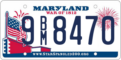 MD license plate 9BM8470