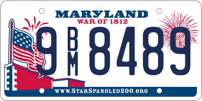 MD license plate 9BM8489