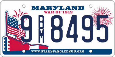 MD license plate 9BM8495