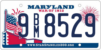 MD license plate 9BM8529