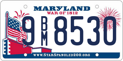 MD license plate 9BM8530