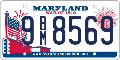 MD license plate 9BM8569