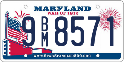 MD license plate 9BM8571