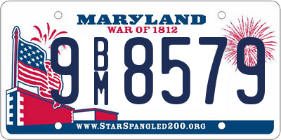 MD license plate 9BM8579