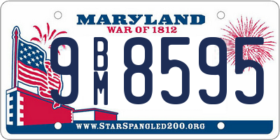 MD license plate 9BM8595