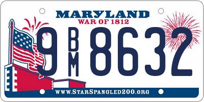 MD license plate 9BM8632