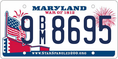 MD license plate 9BM8695