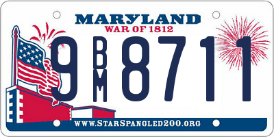 MD license plate 9BM8711