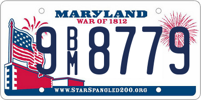 MD license plate 9BM8779