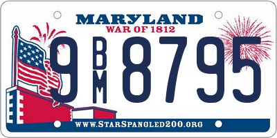 MD license plate 9BM8795