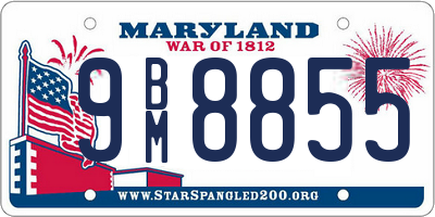 MD license plate 9BM8855