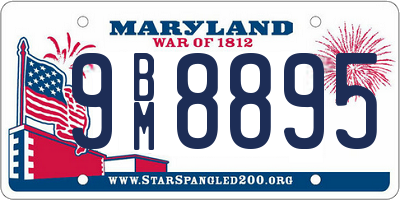 MD license plate 9BM8895