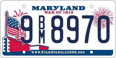 MD license plate 9BM8970