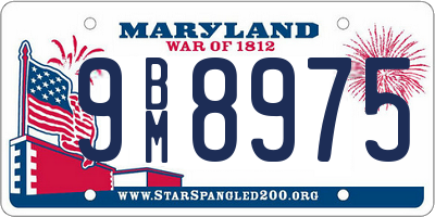 MD license plate 9BM8975