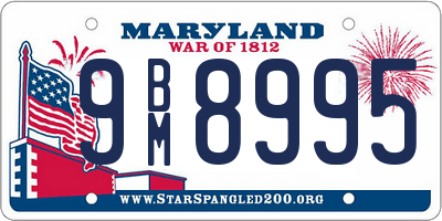 MD license plate 9BM8995