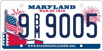 MD license plate 9BM9005