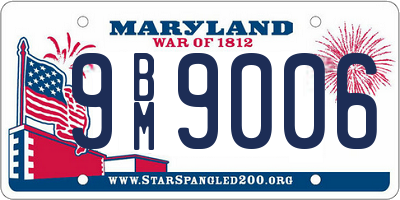 MD license plate 9BM9006