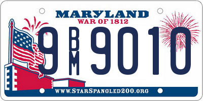 MD license plate 9BM9010