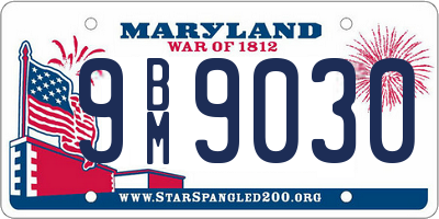 MD license plate 9BM9030