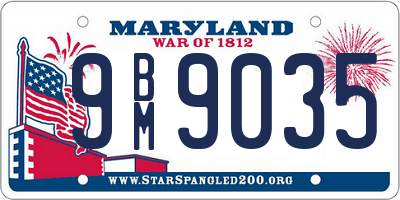 MD license plate 9BM9035