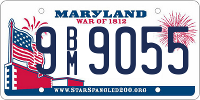 MD license plate 9BM9055