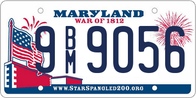 MD license plate 9BM9056