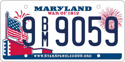 MD license plate 9BM9059