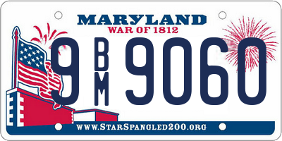 MD license plate 9BM9060