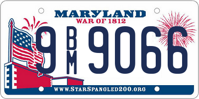 MD license plate 9BM9066